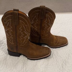 Ariat Brown Suede Western Cowboy Boots